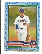 2023 Panini USA Stars & Stripes Stunner Gonzales Stars Blue # 8