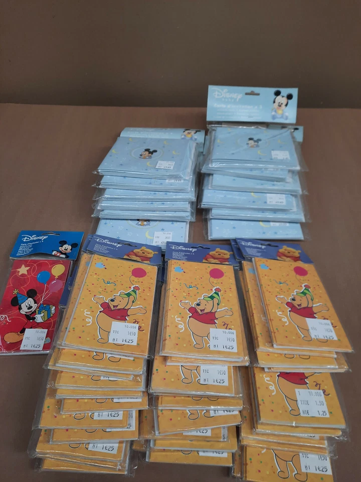 Cartes d'invitation anniversaire Disney en lot - Photo 3/3