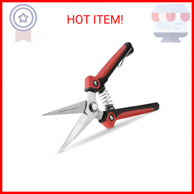WYF Pruning Scissors, Professional Garden Shears - Straight Stainless Steel Blad