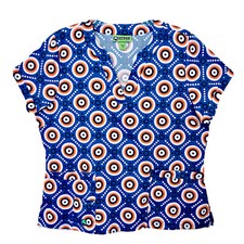 Crocs Medical Apparel Womens L Short Sleeve Split Neck UF Colors Scrub Top