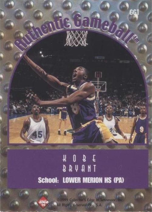1999 Collector's Edge Rookie Rage - Kobe Bryant #GG1 for sale | eBay