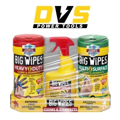 BIGWIPES Big Wipes x DVS Antiviral Triple PRO+ Pack – Spray, Red Top & Green Top Wipes