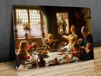 One of the Family Frederick George Cotman mounted canvas print ready to hang
