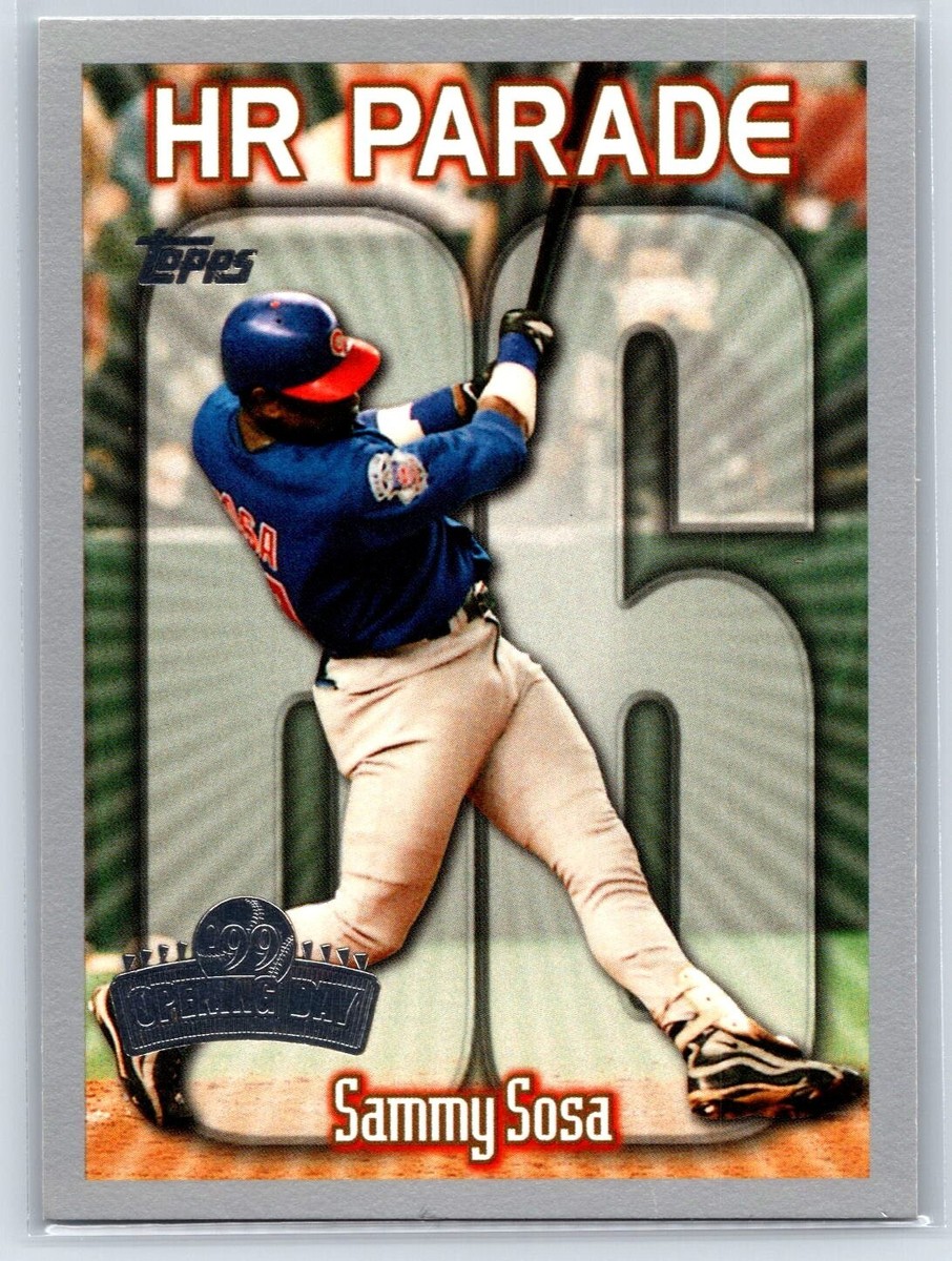 1999 Topps Opening Day HR Parade 66 Sammy Sosa #164 Chicago Cubs