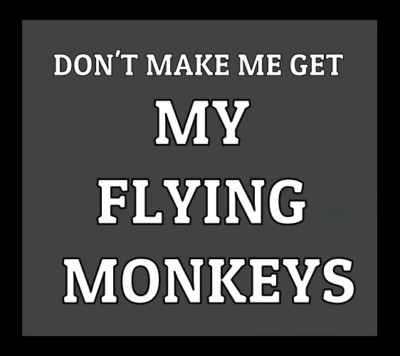 Don't Make Me Get My Flying Monkeys Wizard Of OZ Wicked Witch MAGNET