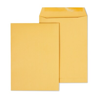 Staples Gummed Flap Kraft Envelope 7 1/2'' x 10 1/2'' Brown 100/BX 534719/17095