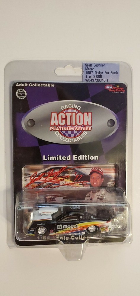 NHRA RACING ACTION  COLLECTABLES 1997 dodge funny car scott geoffrrion