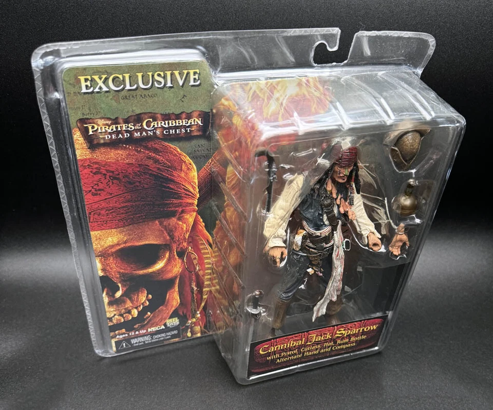 Jack Sparrow NECA SDCC 2006 Exclusive 7" Cannibal Pirates of the Caribbean NIP - Image 4 of 4