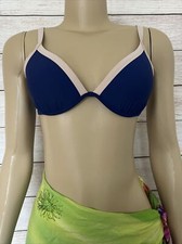 Body Glove Women Blue With Tan Bikini Top Size S