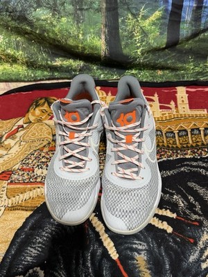 Nike KD Trey 5 IX EP basketball shoes in the Cool Grey/Orange Size 13