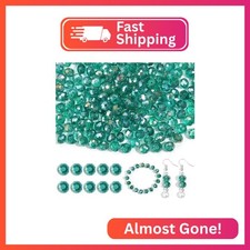 Yumttero 200 Pcs 8mm Assorted Colors Rondelle Glass Crystal Beads Loose Craft Be