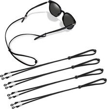4Pcs Glasses Strap, Eyeglasses Holder Strap for Women Men, Adjustable Sunglasses