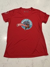 New 2025 Mount Dora Half Marathon Red Shirt Running Tech Top Womens Large L