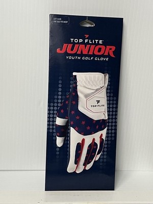 Top Flite 2020 Junior Golf Glove Left Hand (One Size) Red White Blue Stars