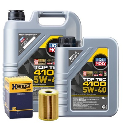 Motoröl 5W40 LIQUI MOLY Top Tec4100 6L+HENGST Ölfilter