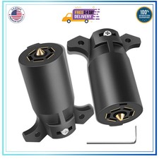 2 Pack 7 Pin Trailer Plug, Waterproof Heavy-Duty 7 Way Trailer Plug