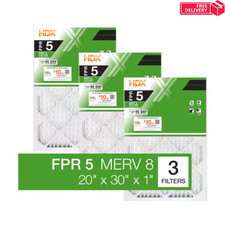 20 x 30 x 1 Standard Pleated Air Filter FPR 5, 3-Pack, Air Filters Replacement
