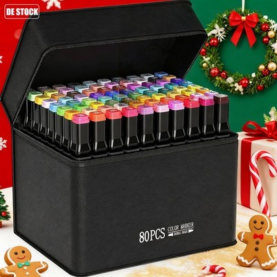 80 Farbe Mangastifte Marker Set Permanent Pen Für DIY Graffiti Sketch Dual Pen