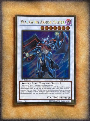Yugioh Blackwing Armor Master PGLD-EN077 Gold Rare 1st Ed LP
