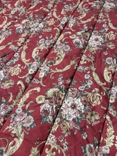 VTG Ralph Lauren Red Danielle Marseilles Floral Twin Comforter Made in USA EXC