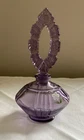 Fenton Amethyst Purple Perfume Bottle Stopper Hand Painted Daisy Signed Anderson