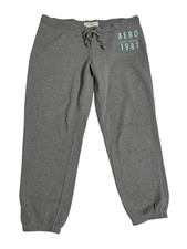 Vintage Aeropostale Grey Low Rise Joggers With Drawstring Size 2XL Womens