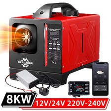 8KW Air Diesel Heater 12V 24V LCD APP Remote For Caravan Camper Van Motorhome RV