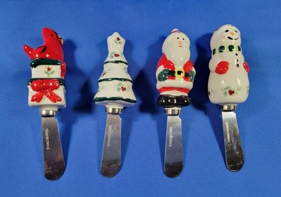 Pfaltzgraff Winterberry Christmas Spreaders - Set of 4 - Stainless Steel