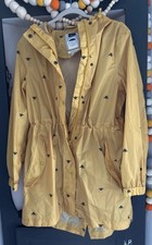 Joules Gold Honey Bee Packable Raincoat Jacket , Lightweight US 10 Woman  s