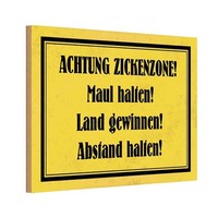 Holzschild 20X30 Cm Achtung Zickenzone Warnschild Hinweisschild Deko Geschenk Ho