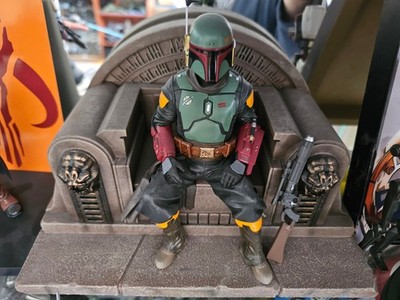 Star Wars Boba Fett on Throne Scale 1/10 Deluxe Polystone Statue Iron Studios