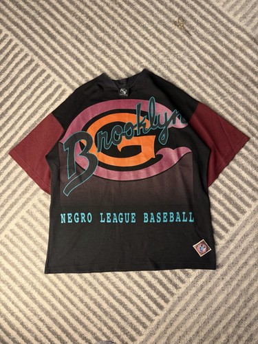 Rare Brooklyn Giants Negro League Baseball black & red jersey size XL