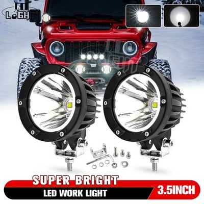 AUXBEAM 3.5''inch Round LED Work Light Bar Spot Pods Fog Driving Lamp Offroad 4WD