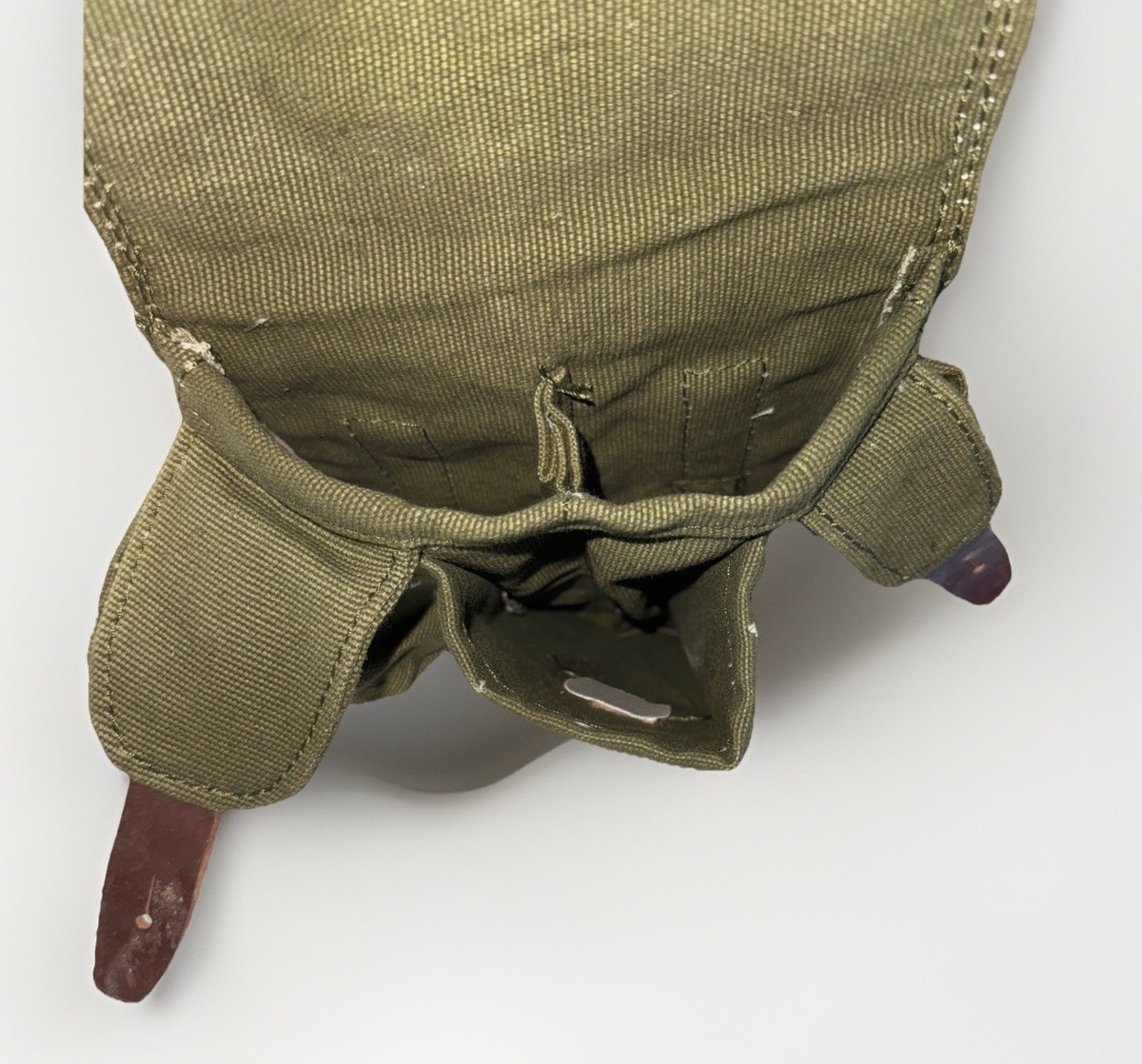 Romanian / Iraqi 3 Cell Ak Magazine Pouch OD Green Canvas
