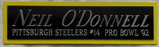 NEIL O'DONNELL STEELERS NAMEPLATE AUTOGRAPH SIGNED FOOTBALL-HELMET-JERSEY-PHOTO