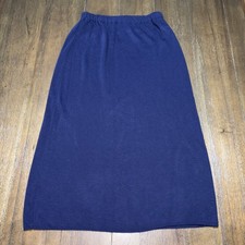 Vintage Sweetree Straight Madi Pencil Skirt Size Med Knit USA MADE Navy Blue