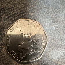 UK 2017 50p Fifty Pence Coin The Tale of Peter Rabbit Elizabeth II Era