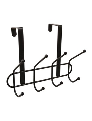 Essentials Over the door Hooks 8.78x5x6.89 In Black Color New
