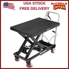 Hydraulic Lift Table Cart 1100lbs Capacity 32" Lifting Height Hydraulic Table