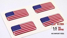 USA American mini Domed Flag Decals 4 Emblems Car auto Bike Boat. Stickers