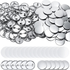 600 Pieces Blank Button Making Supplies round Badge Parts Metal Pin Button Kit f