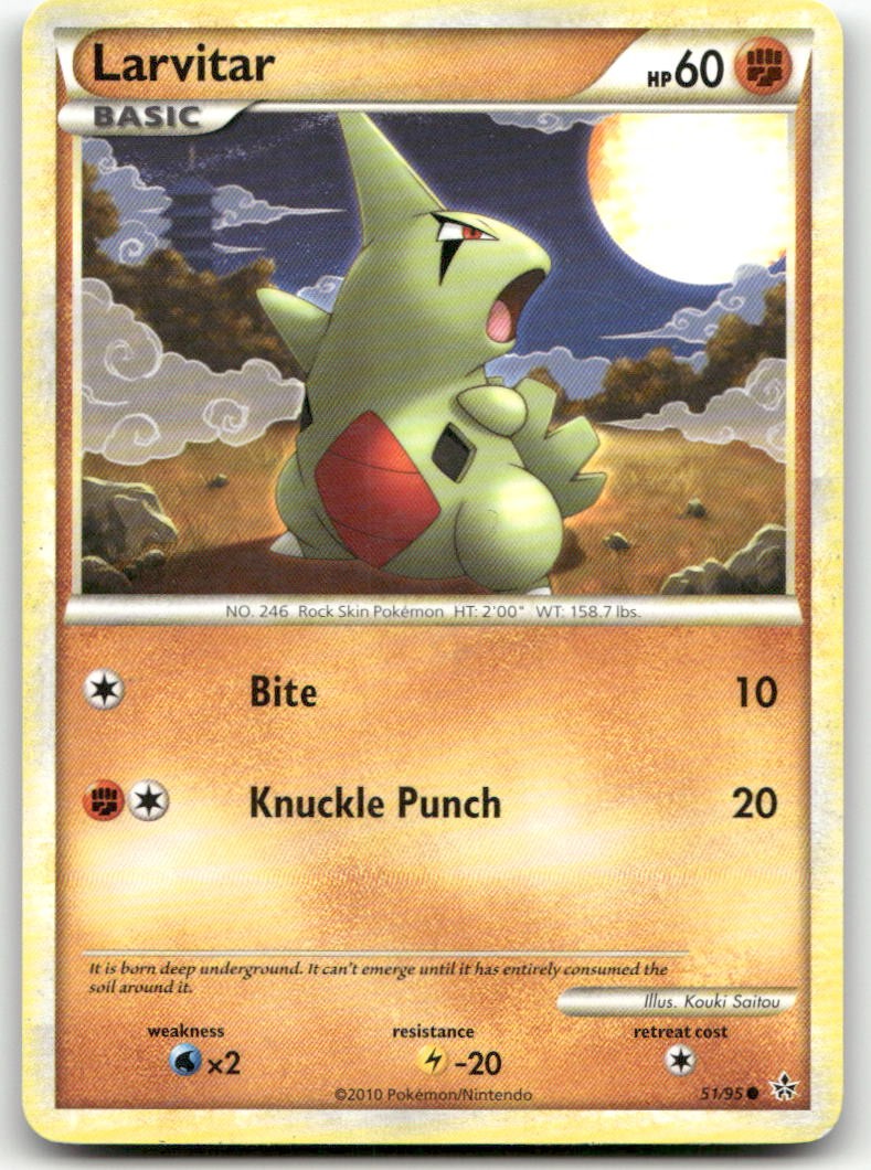 Larvitar (51) #51/95 (MP) Unleashed UL Pokemon