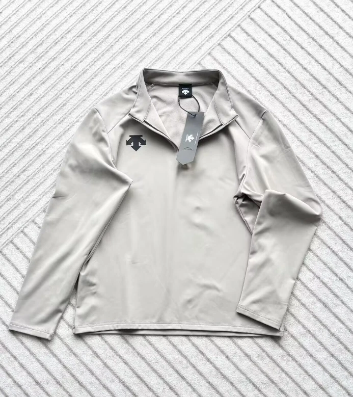 2025 Otoño Nuevo Descente Media Cremallera Deportes Manga Larga Base Camisa Foto 3 de 4