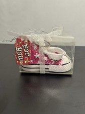 Mini Pink Star Sneaker Keychain in Gift Box Cute Canvas Shoe Charm