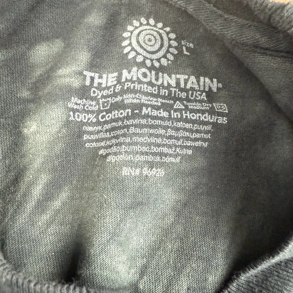 The Mountain Cougar Puma Cat Long Sleeve Shirt L Tie Dye USA Print Animal Tee - Image 3 of 4