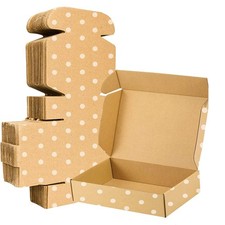 25 Pack Brown Corrugated Cardboard Mailer Boxes - Medium Mailing Boxes for Pa...