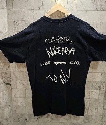 SUPREME Capone N Noreaga Tee Shirt LARGE Navy Blue FW16 FREE SAME
