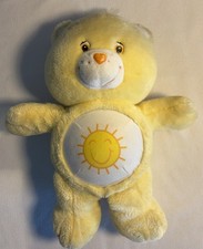 Vintage Care Bears Funshine Bear 2002 Plush Stuffed Animal Lights Up Talks Works