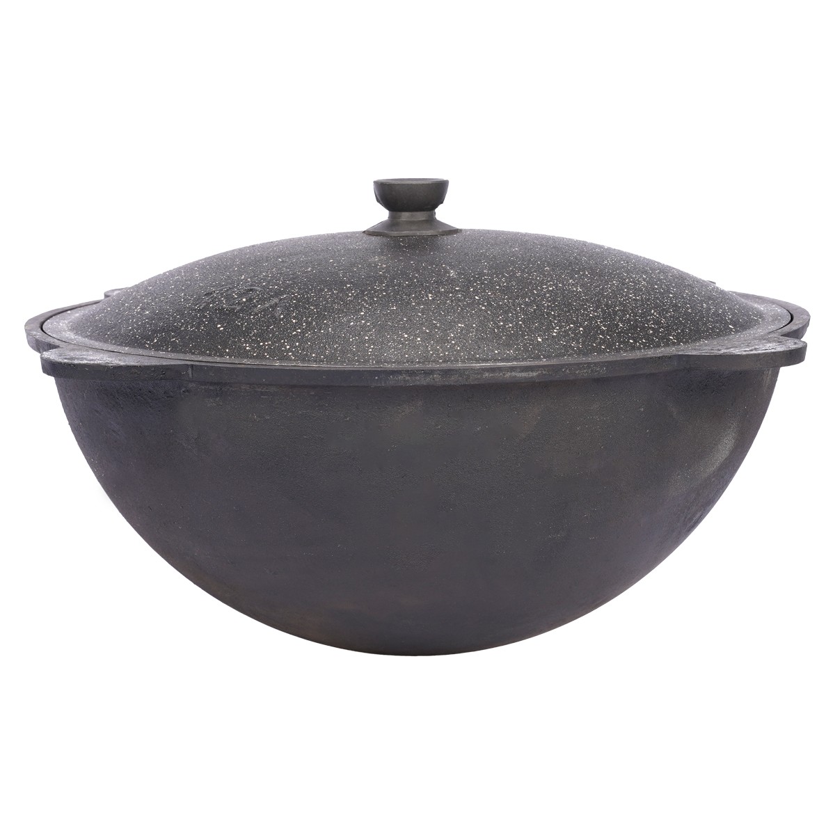 Pentola Kazan in ghisa con coperchio, adatta per Utchak, cucina outdoor Kazan