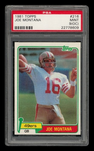 1981 Topps Set-Break #216 Joe Montana PSA 9 MINT (OC)